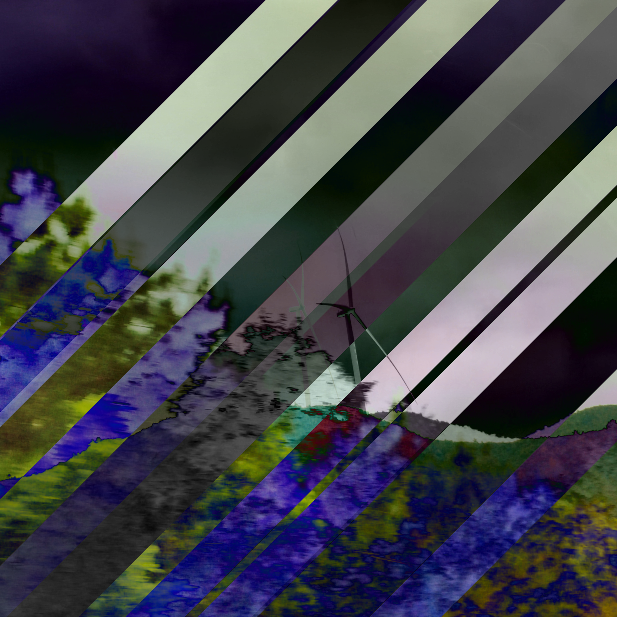 synthesized picture of a scenery photo, looking very different from original scenery photos.